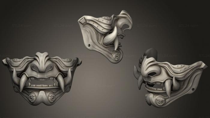 Mask (Samurai Mask 3, MS_0268) 3D models for cnc